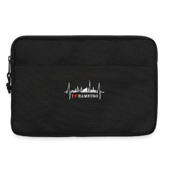 Hambourg Skyline Heartbeat Hambourg Love Fan - Sacoche pour ordinateur portable 13 pouces - noir - Devant