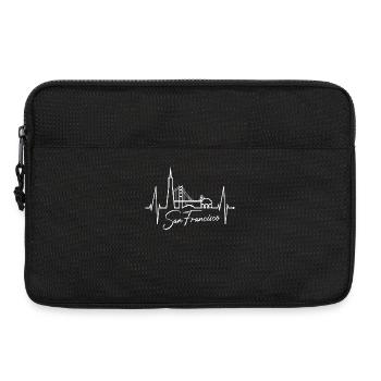San Francisco Skyline Herzschlag Kalifornien USA - Laptoptasche 13" - Schwarz - Vorne