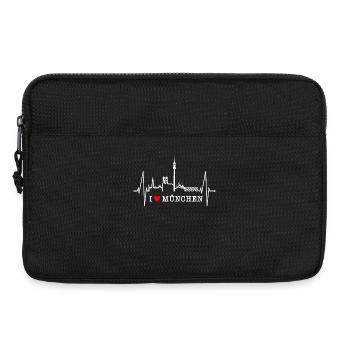 Munich Skyline Heartbeat Bayern Fan Love Munich - Sacoche pour ordinateur portable 13 pouces - noir - Devant