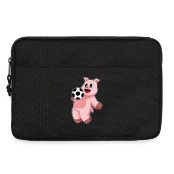 Pig Soccer Player Soccer - Sacoche pour ordinateur portable 13 pouces - noir - Devant
