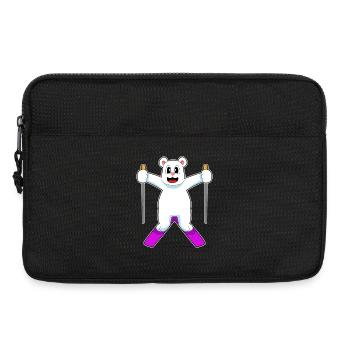 Polar Bear Skiers Skiing Winter Sports - Laptop bag 13" - black - Front
