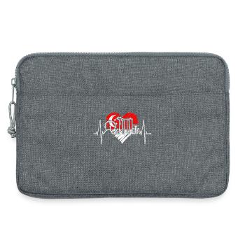 Singapore Skyline Heartbeat Asia I Love Singapore - Laptop bag 13" - heather grey - Front