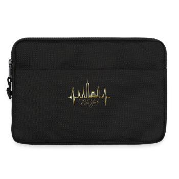New York Skyline Heartbeat Heart USA Gift NY - Laptop bag 13" - black - Front