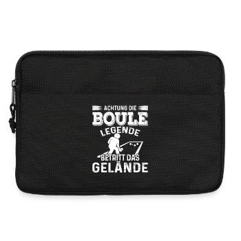 Achtung die Boule Legende betritt das Gelände - Laptoptasche 13" - Schwarz - Vorne