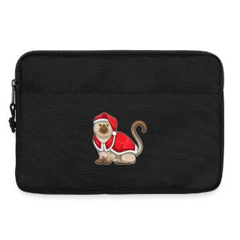 Chapeau de Noël de Noël Chat - Sacoche pour ordinateur portable 13 pouces - noir - Devant