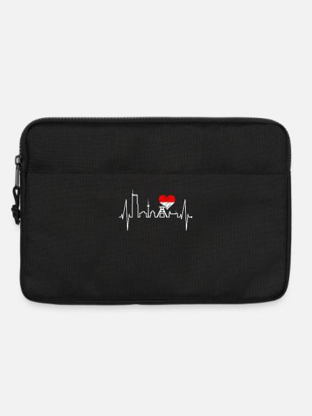 Essen Skyline Herzschlag Ruhrpott Fan Herz Essener - Laptoptasche 13" - Schwarz