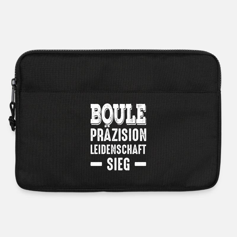 Boule Präzision Leidenschaft Sieg! Bouler Spruch - Laptoptasche 13" - Schwarz