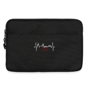 Wiesbaden Skyline Herzschlag Fan Herz Hessen Liebe - Sacoche pour ordinateur portable 13 pouces - noir - Devant