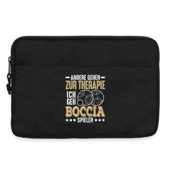 Andere gehen zur Therapie ich geh Boccia Petanque - Laptoptasche 13" - Schwarz - Vorne