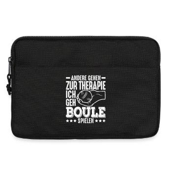 Andere gehen zur Therapie ich geh Boule Petanque - Laptoptasche 13" - Schwarz - Vorne