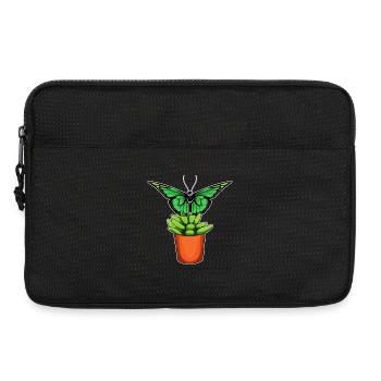 Butterfly Flower - Laptop bag 13" - black - Front