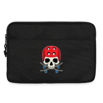 Skull Skater Skateboard Sport - Laptop bag 13" - black - Front