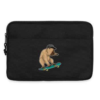 Capybara Skater Skateboard Sport - Laptop bag 13" - black - Front