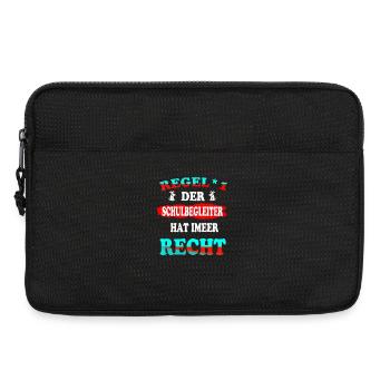 Regel 1 Der Schulbegleiter hat immer Recht - Laptoptasche 13" - Schwarz - Vorne