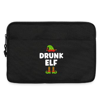 Weihnachten lustig betrunkener Elf - Laptoptasche 13" - Schwarz - Vorne