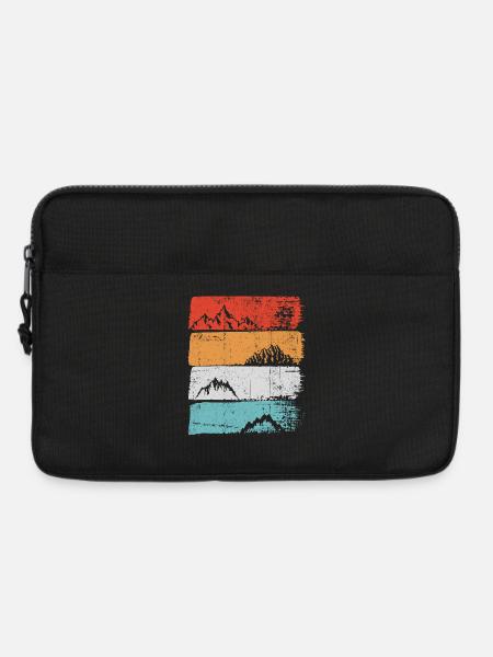 Terrassierter Peak Sunset Stripe - Laptoptasche 13" - Schwarz