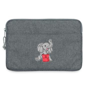 Chips d’éléphant - Sacoche pour ordinateur portable 13 pouces - gris chiné - Devant