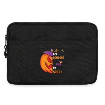 Des bonbons ou un sort ! Beau design d'Halloween - Sacoche pour ordinateur portable 13 pouces - noir - Devant