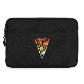 Retro slice of pizza - Laptop bag 13" - black - Front