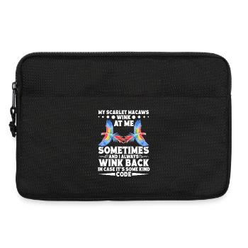 Mes aras écarlates me font parfois un clin d'œil - Sacoche pour ordinateur portable 13 pouces - noir - Devant