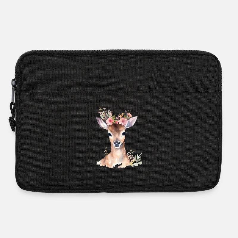 traditioneller Hirsch.traditional deer - Laptoptasche 13" - Schwarz