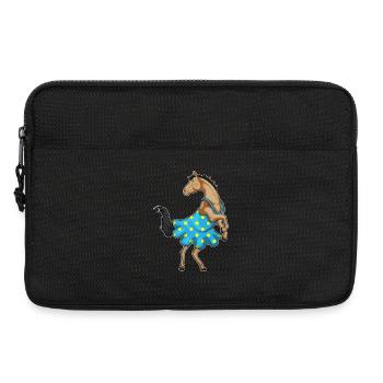 Horse Polka Dots Dress - Laptop bag 13" - black - Front