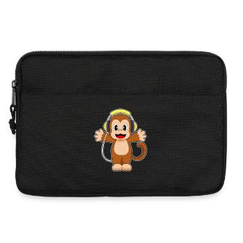 Monkey Headphones Music - Laptop bag 13" - black - Front