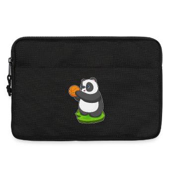 Panda Basketballspieler Basketball - Laptoptasche 13" - Schwarz - Vorne