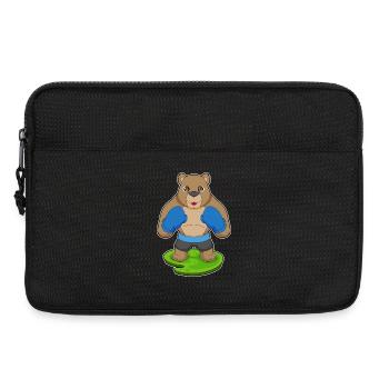 Bär Boxer Boxhandschuhe Boxen - Laptoptasche 13" - Schwarz - Vorne
