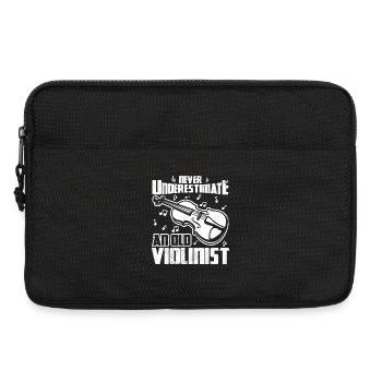 Never underestimate an old violinist - Laptop bag 13" - black - Front