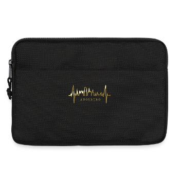 Augsburg Skyline Herzschlag Fan I Love Augsburger - Laptoptasche 13" - Schwarz - Vorne