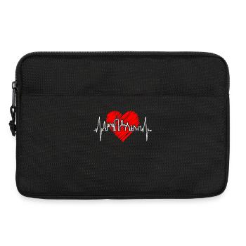 Augsburg Skyline Heartbeat Fan J’aime Augsburger - Sacoche pour ordinateur portable 13 pouces - noir - Devant