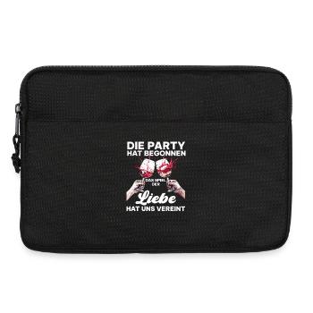 Junggesellenabschied Hochzeit Liebe Spruch - Laptoptasche 13" - Schwarz - Vorne