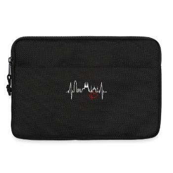 Barcelone Skyline Espagne Heartbeat Fan Barcelone - Sacoche pour ordinateur portable 13 pouces - noir - Devant