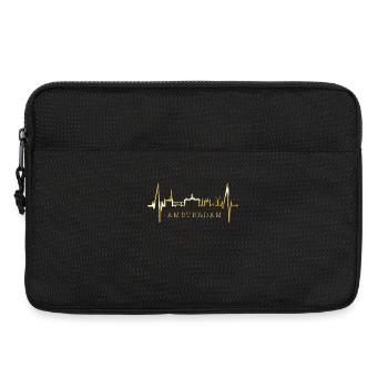 Amsterdam Skyline Niederlande Herzschlag Holland - Laptoptasche 13" - Schwarz - Vorne