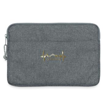 Amsterdam Skyline Niederlande Herzschlag Holland - Laptoptasche 13" - Grau meliert - Vorne