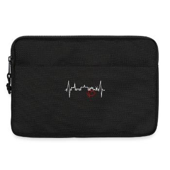 Amsterdam Skyline Niederlande Herzschlag Holland - Laptoptasche 13" - Schwarz - Vorne