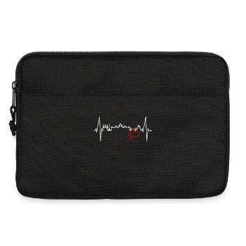 Budapest Skyline Herzschlag Ungarn Herz Budapester - Laptoptasche 13" - Schwarz - Vorne