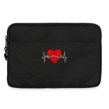 Budapest Skyline Herzschlag Ungarn Herz Budapester - Laptoptasche 13" - Schwarz - Vorne