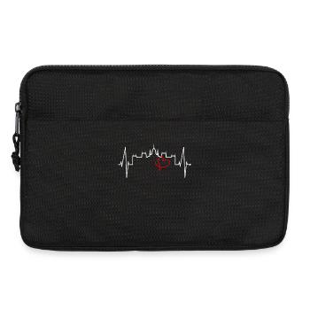 Budapest Skyline Herzschlag Ungarn Herz Budapester - Laptoptasche 13" - Schwarz - Vorne