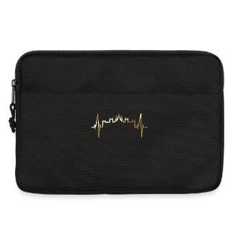 Budapest Skyline Herzschlag Ungarn Herz Budapester - Laptoptasche 13" - Schwarz - Vorne