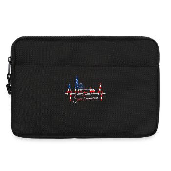 San Francisco Skyline Herzschlag Kalifornien USA - Laptoptasche 13" - Schwarz - Vorne