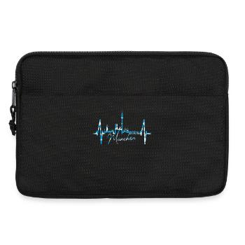 Munich Skyline Heartbeat Bavaria Fan Love Munich - Sacoche pour ordinateur portable 13 pouces - noir - Devant