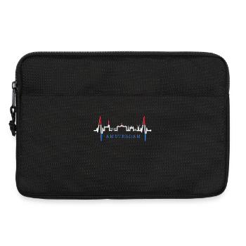 Amsterdam Skyline Niederlande Herzschlag Holland - Laptoptasche 13" - Schwarz - Vorne
