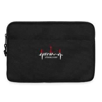 Düsseldorf Skyline Herzschlag Liebe Düsseldorfer - Laptoptasche 13" - Schwarz - Vorne