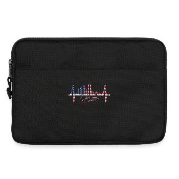 Boston Skyline Herzschlag USA Fan Herz Puls Liebe - Laptoptasche 13" - Schwarz - Vorne