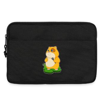Chanteur de hamster Chant au micro - Sacoche pour ordinateur portable 13 pouces - noir - Devant