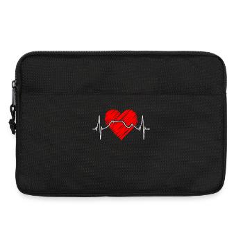 Cape Town Skyline Heartbeat South Africa Table Mountain - Laptop bag 13" - black - Front