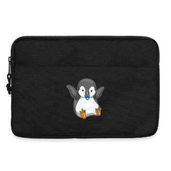 Pinguin Baby Schnuller - Laptoptasche 13" - Schwarz - Vorne