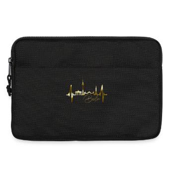Berlin Skyline Herzschlag Herz Liebe Love Berliner - Laptoptasche 13" - Schwarz - Vorne
